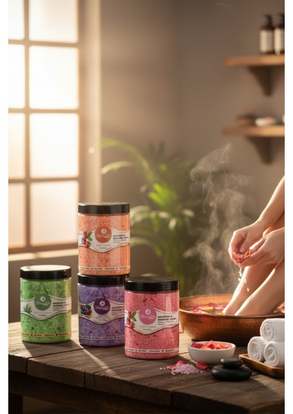 Doğal Manikür-Pedikür ve Banyo Tuzu – Spa Etkili Bakım Tuzu 1000 Gr. Dev Boy