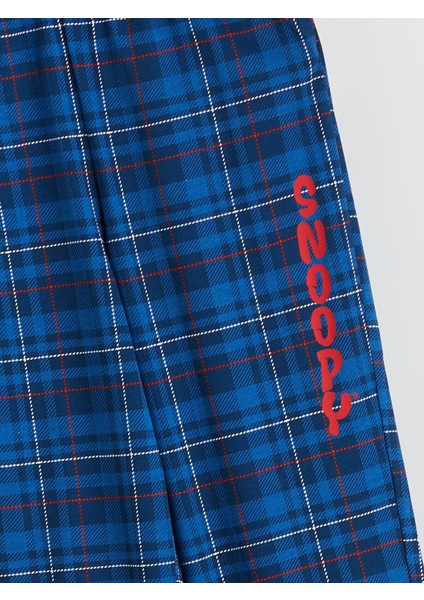 Yeni Sezon Bisiklet Yaka Snoopy Baskılı Erkek Çocuk Pijama Takımı indirimleri