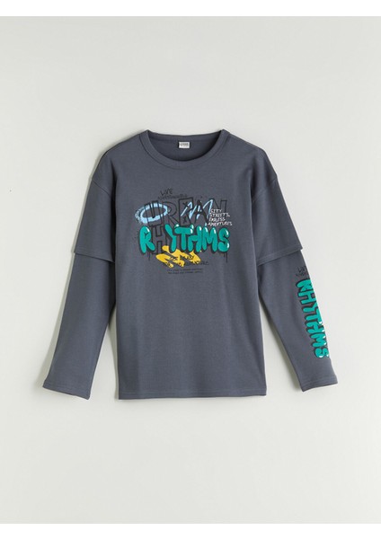 Yeni Sezon Bisiklet Yaka Erkek Çocuk Tişört