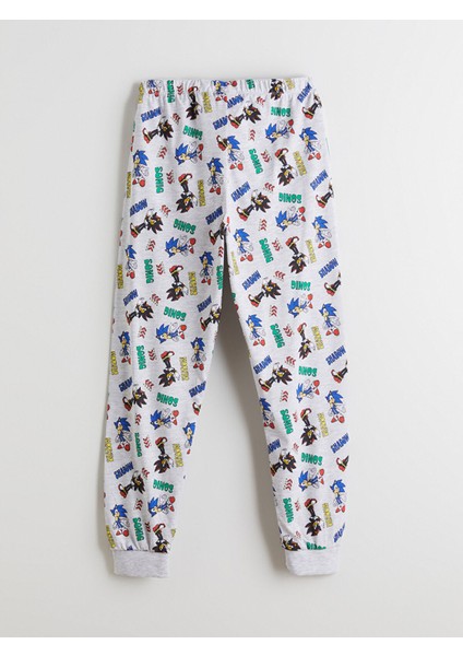 Yeni Sezon Bisiklet Yaka Sonic Baskılı Erkek Çocuk Pijama Takımı indirimleri