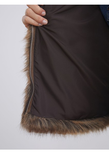 Yeni Sezon Dik Yaka Kadın Kürk Mont fırsatları