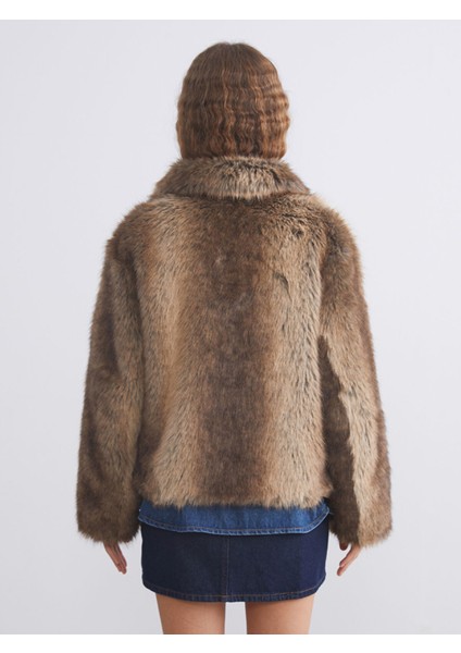 Yeni Sezon Dik Yaka Kadın Kürk Mont indirimleri