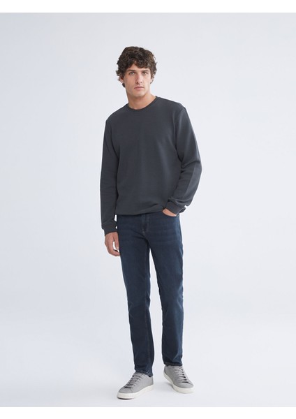 Yeni Sezon Bisiklet Yaka Uzun Kollu Erkek Dokulu Sweatshirt fiyatları