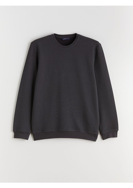 Yeni Sezon Bisiklet Yaka Uzun Kollu Erkek Dokulu Sweatshirt indirimleri