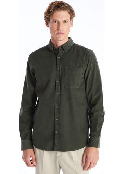 Yeni Sezon Regular Fit Uzun Kollu Kadife Erkek Gömlek fiyatları