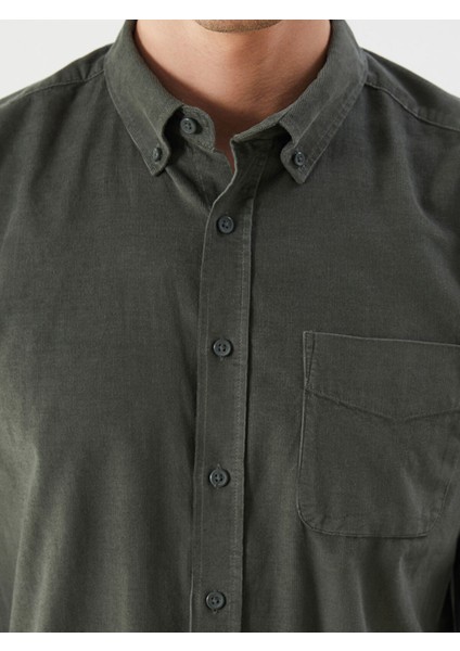 Yeni Sezon Regular Fit Uzun Kollu Kadife Erkek Gömlek indirimleri