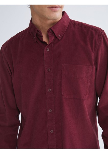 Yeni Sezon Regular Fit Uzun Kollu Kadife Erkek Gömlek modelleri