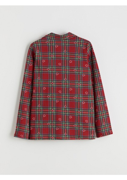 Yeni Sezon Ekose Desenli Kız Çocuk Pijama Takımı fırsatları