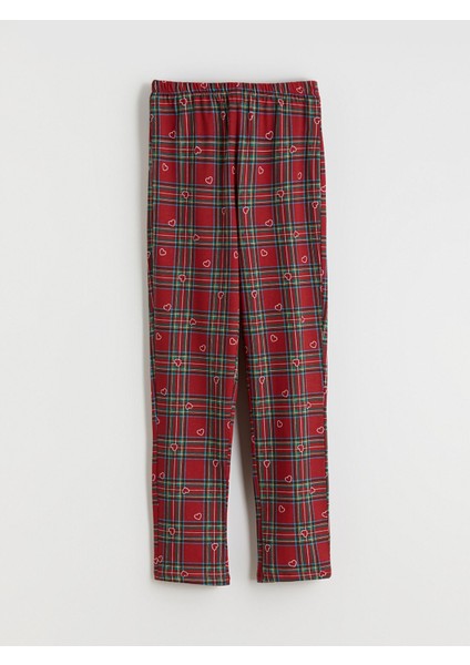 Yeni Sezon Ekose Desenli Kız Çocuk Pijama Takımı indirimleri