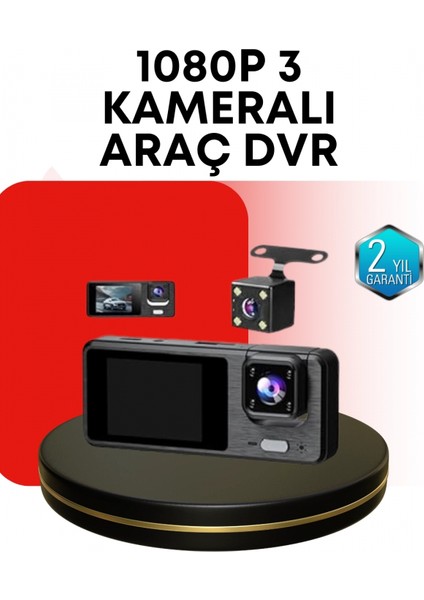 Araç Kamerası 3’lü Sistem | Full Hd, Sesli Kayıt ve Park Gözetimi
