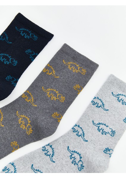 Yeni Sezon Dinozor Desenli Erkek Çocuk Soket Çorap 5'li fiyatları