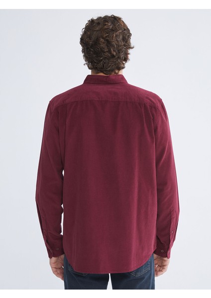 Yeni Sezon Regular Fit Uzun Kollu Kadife Erkek Gömlek fırsatları