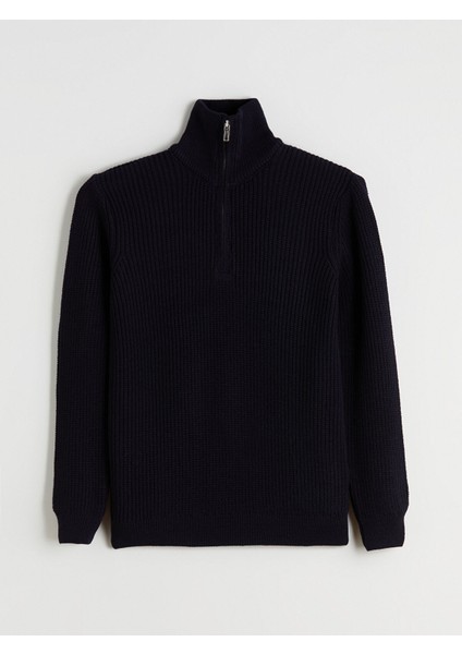 Yeni Sezon Fermuarlı Dik Yaka Erkek Triko Kazak indirimleri