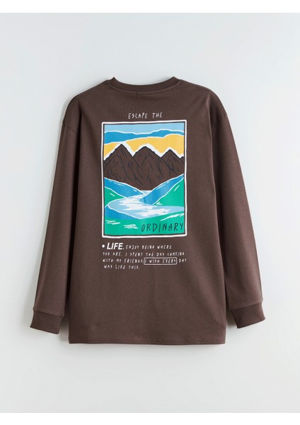 Yeni Sezon Bisiklet Yaka Baskılı Erkek Çocuk Tişört