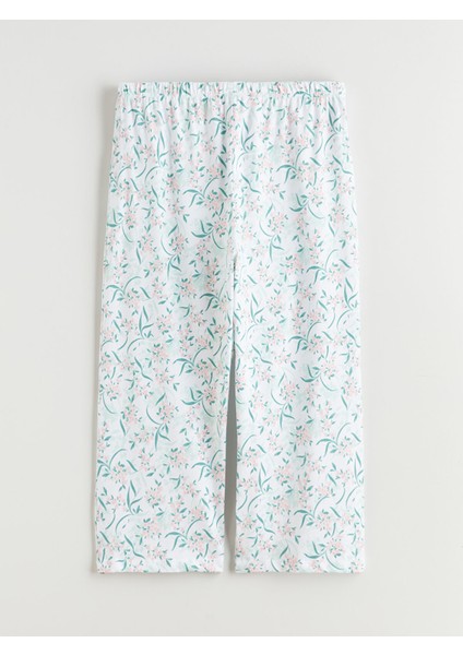 Yeni Sezon Beli Lastikli Çiçekli Kadın Kapri Pijama Altı fiyatları