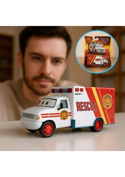 Disney Pixar Cars Morgan Martins Rescue Araç 1:55 Metal Diecast Koleksiyon Oyuncak