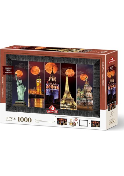 Puzzle Kanlı Ay 1000 Parça Çerçeveli Puzzle