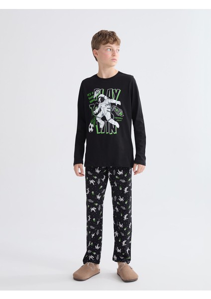 Yeni Sezon Bisiklet Yaka Erkek Çocuk Pijama Takımı fiyatları