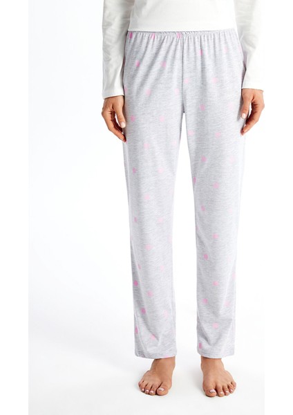 Yeni Sezon Beli Lastikli Puantiyeli Kadın Pijama Alt fiyatları