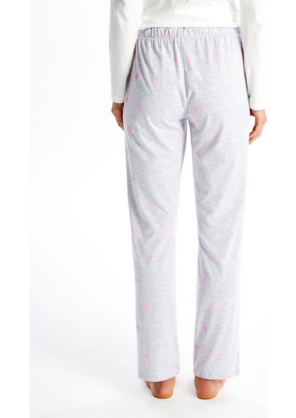 Yeni Sezon Beli Lastikli Puantiyeli Kadın Pijama Alt fırsatları