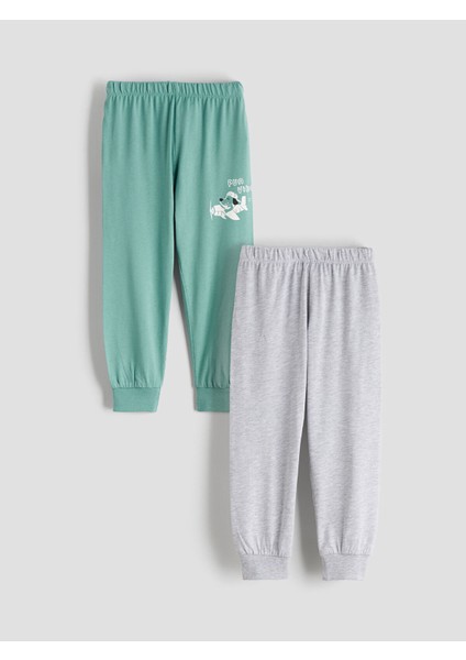 Yeni Sezon Beli Lastikli Erkek Çocuk Pijama Alt 2'li