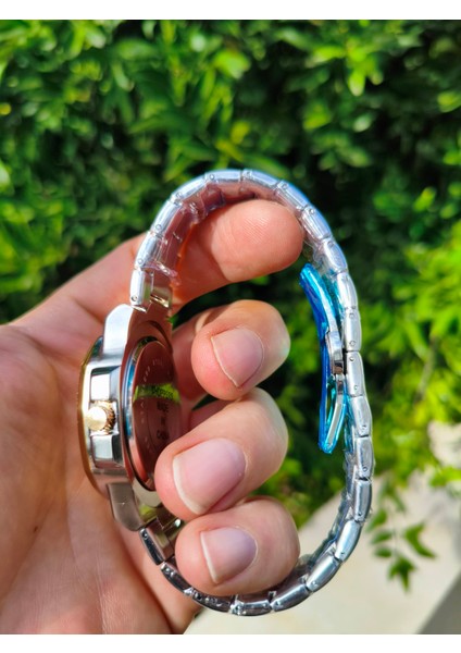 Lüks Erkek Çelik Kol Saati | Patek Tarzı Eşref Tek Model | Takvimli 41MM | Su Geçirmez Erkek Saati modelleri