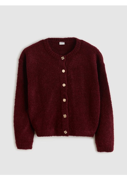 Yeni Sezon Bisiklet Yaka Kız Çocuk Triko Hırka