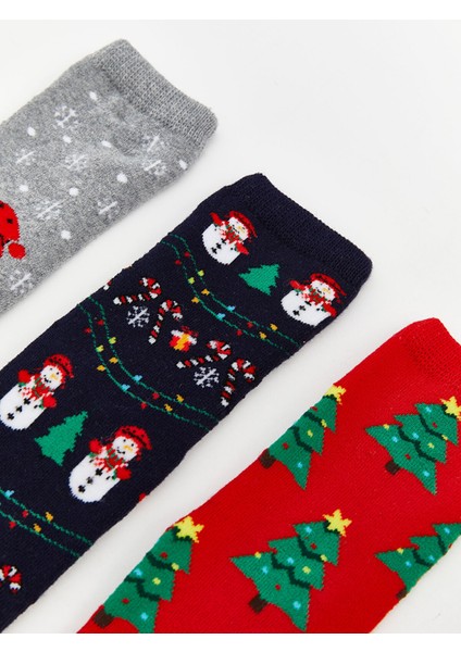 Yeni Sezon Kaydırmaz Tabanlı Erkek Çocuk Soket Çorap 3'lü modelleri