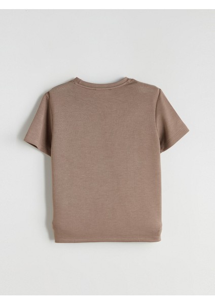 Yeni Sezon Bisiklet Yaka Basic Kısa Kollu Erkek Çocuk Tişört modelleri