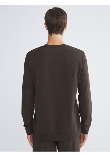 Yeni Sezon Bisiklet Yaka Baskılı Erkek Sweatshirt fırsatları