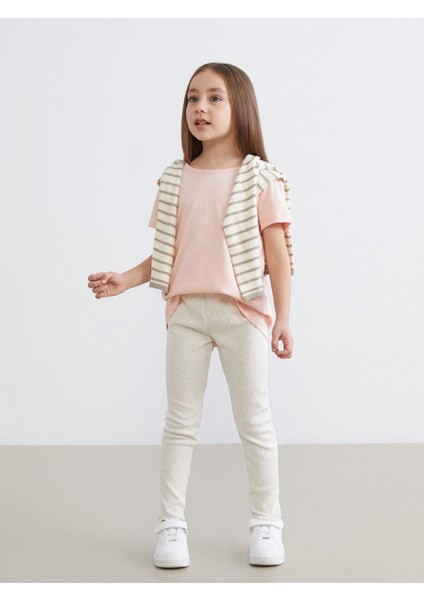 Yeni Sezon Beli Lastikli Kız Çocuk Pijama Alt