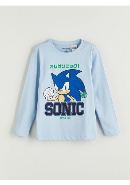 Yeni Sezon Bisiklet Yaka Sonic Baskılı Erkek Çocuk Pijama Takımı fiyatları