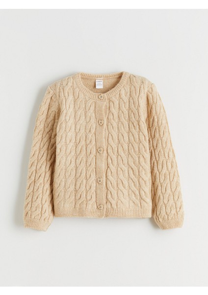 Yeni Sezon Bisiklet Yaka Kız Çocuk Triko Hırka