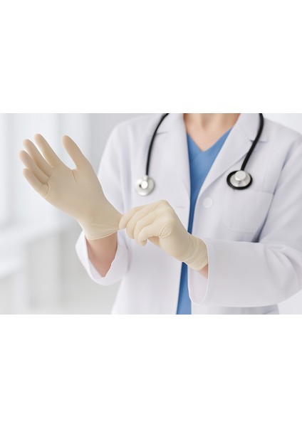 M/l Beden Pudralı Lateks Muayene Eldiveni 100’LÜ Hijyen Eldiveni modelleri