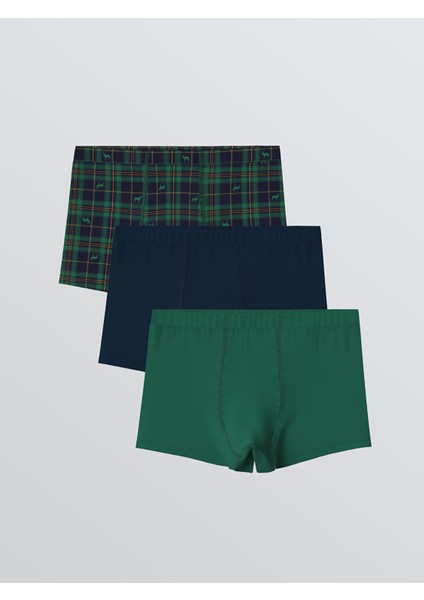 Yeni Sezon Baskılı Erkek Çocuk Boxer 3'lü