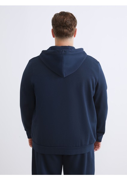 Yeni Sezon Büyük Beden Kapüşonlu Erkek Kalın Fermuarlı Sweatshirt fırsatları