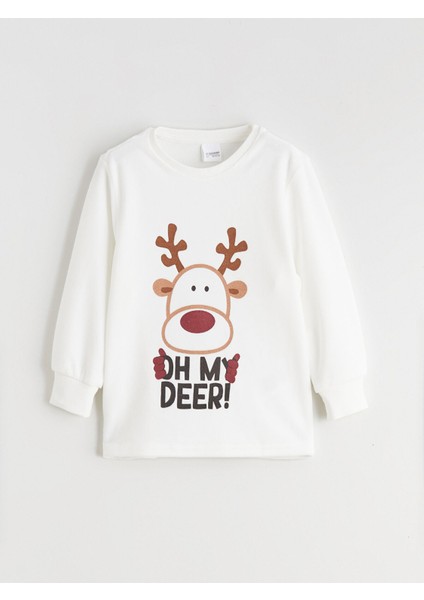 Yeni Sezon Bisiklet Yaka Yılbaşı Temalı Erkek Çocuk Pijama Takımı fiyatları