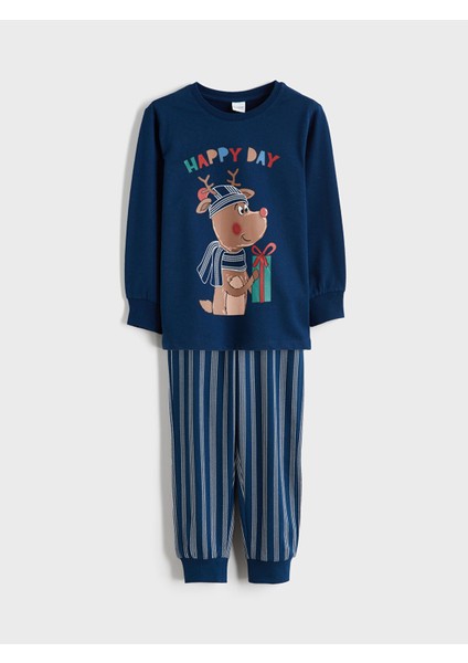 Yeni Sezon Baskılı Erkek Çocuk Pijama Takımı