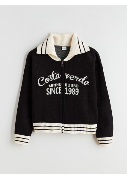 Yeni Sezon Polo Yaka Kız Çocuk Triko Hırka