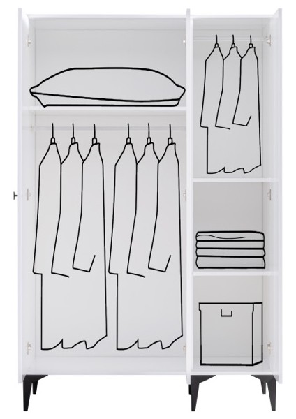 White 3 Kapaklı Dolap fırsatları