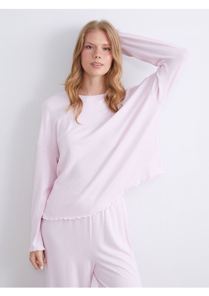 Yeni Sezon Bisiklet Yaka Kadın Pijama Takımı fiyatları