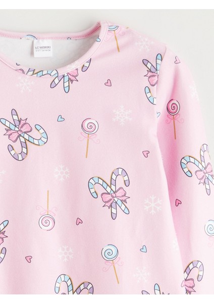 Yeni Sezon Bisiklet Yaka Kız Çocuk Pijama Takımı modelleri