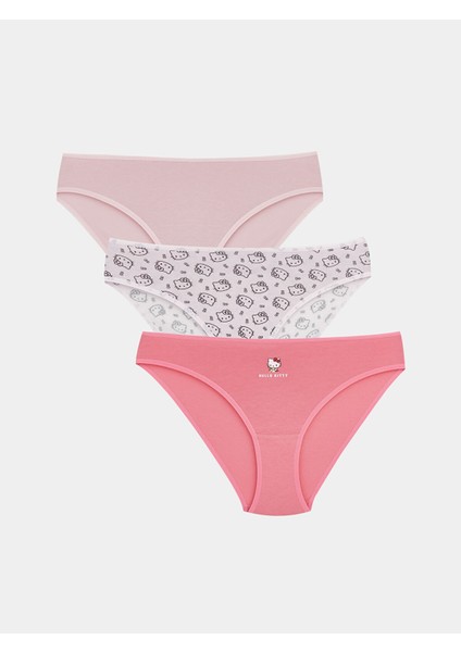 Yeni Sezon Hello Kitty Baskılı Bikini Külot 3'lü
