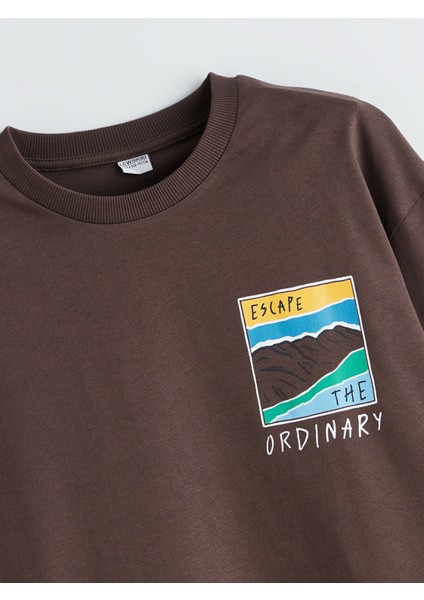 Yeni Sezon Bisiklet Yaka Baskılı Erkek Çocuk Tişört modelleri