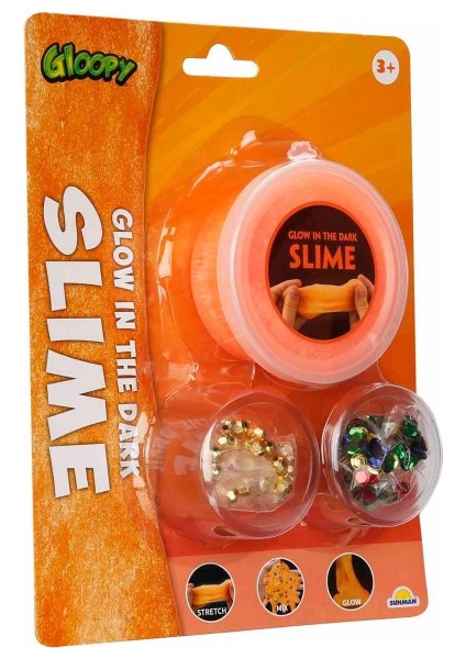 Gloopy Karanlıkta Parlayan Turuncu Slime modelleri
