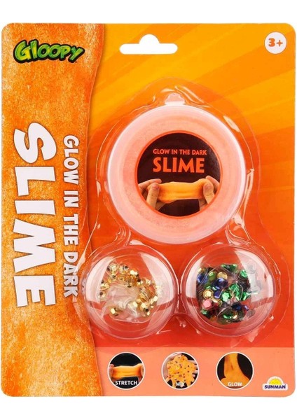 Gloopy Karanlıkta Parlayan Turuncu Slime fırsatları