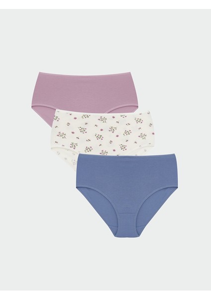 Yeni Sezon Çiçekli Klasik Külot 3'lü
