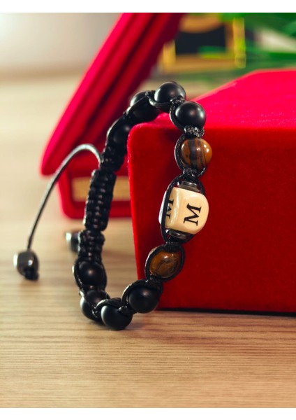 Makrome Doğaltaş El Yapımı Bileklik Doğal Taş Makrome Bileklik