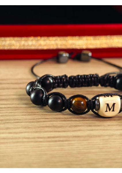 Makrome Doğaltaş El Yapımı Bileklik Doğal Taş Makrome Bileklik