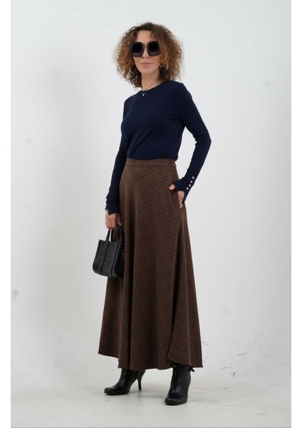 Kahve Ekose Verev Etek